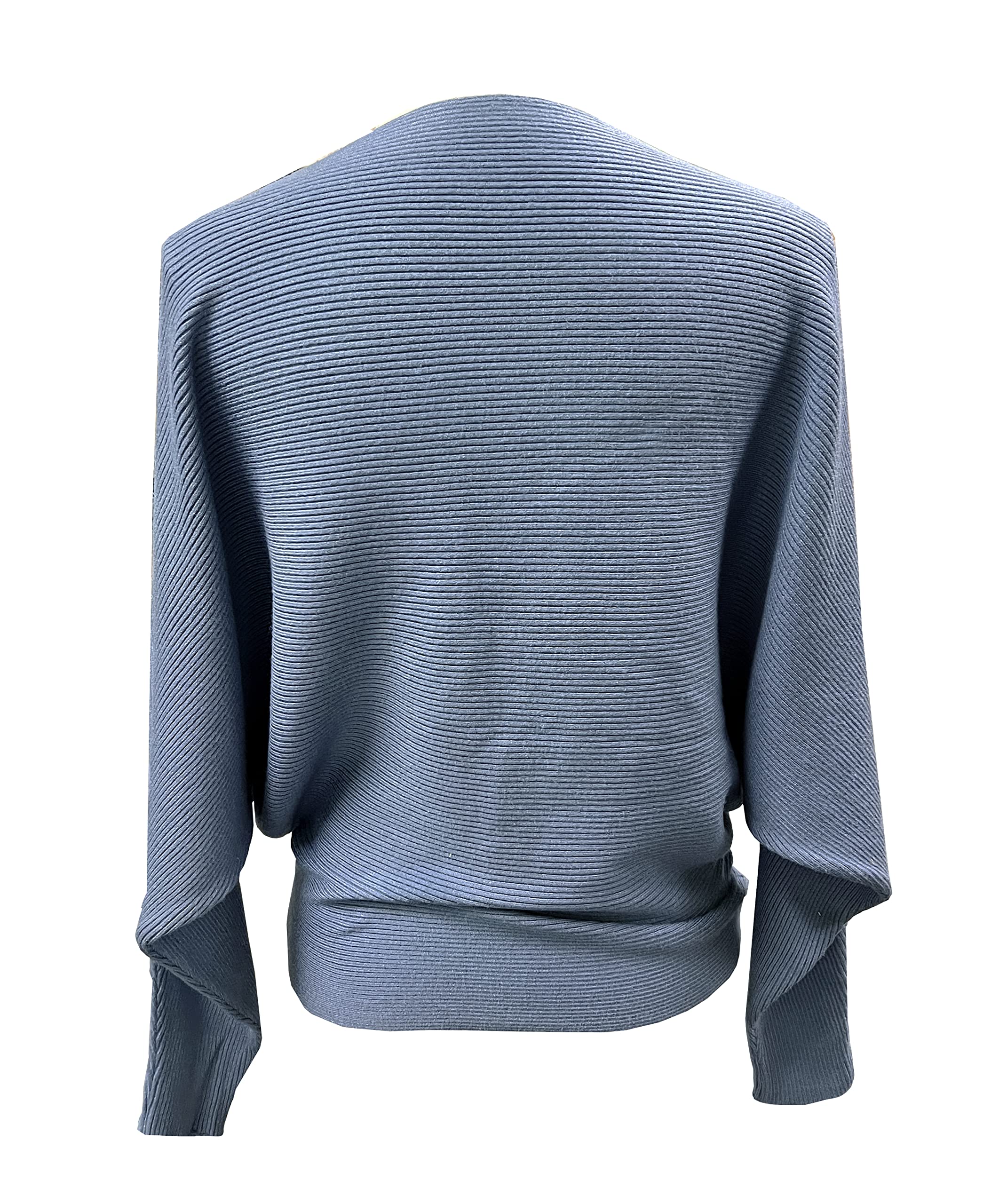 Styles I Love Women Autumn Winter Boat Neck Batwing Sleeve Pullover Knitted Sweater Long Sleeve Loose Top