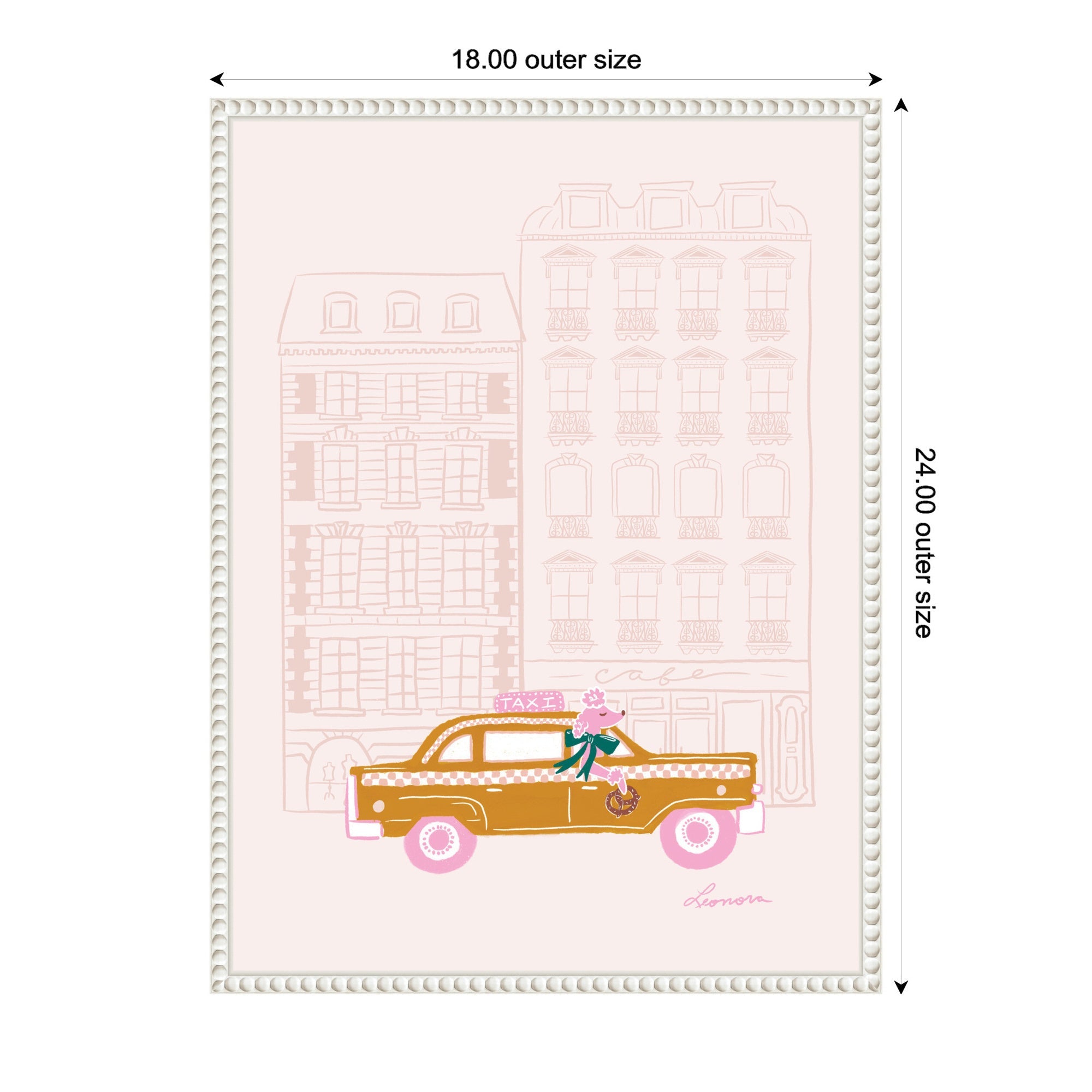 Sylvie Beaded NYC Joy Ride Framed Canvas by Yellow Heart Art