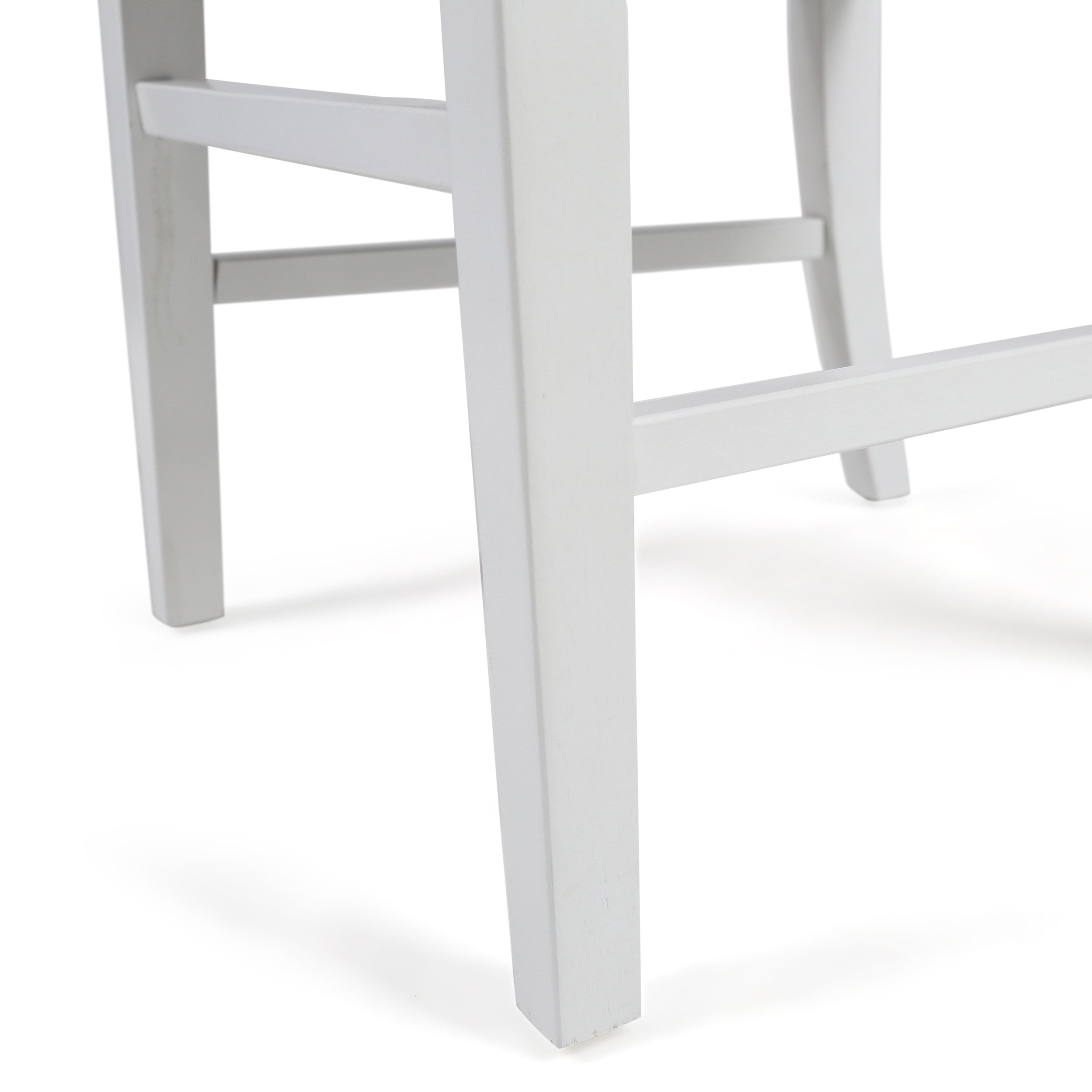 Roshan Farmhouse Acacia Wood Dining Chairs, White / Walnut (Set of 2)