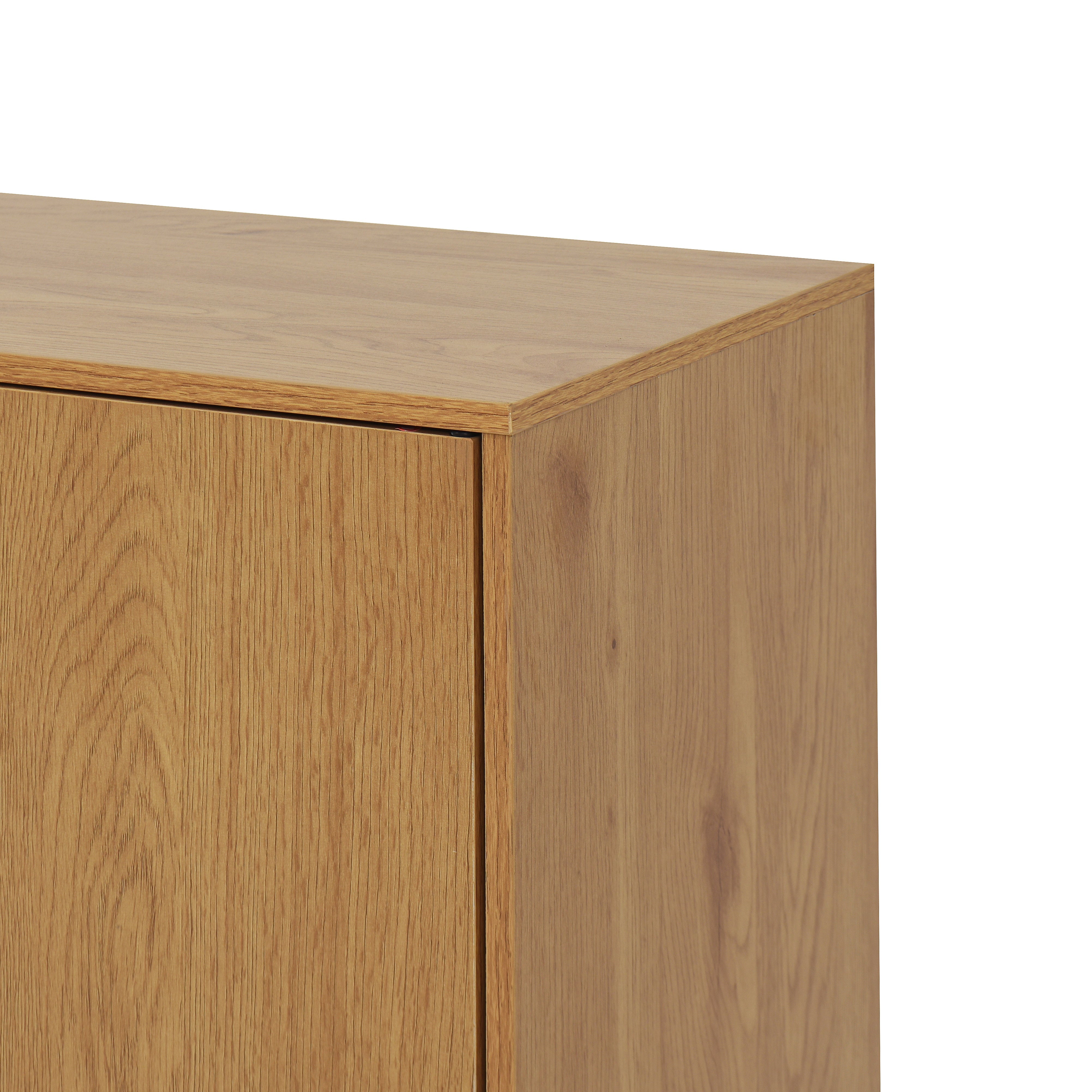Side panel buffet cabinet with storage room, 47.2 "natural wood color kitchen cabinet with 3 drawers and 2 doors