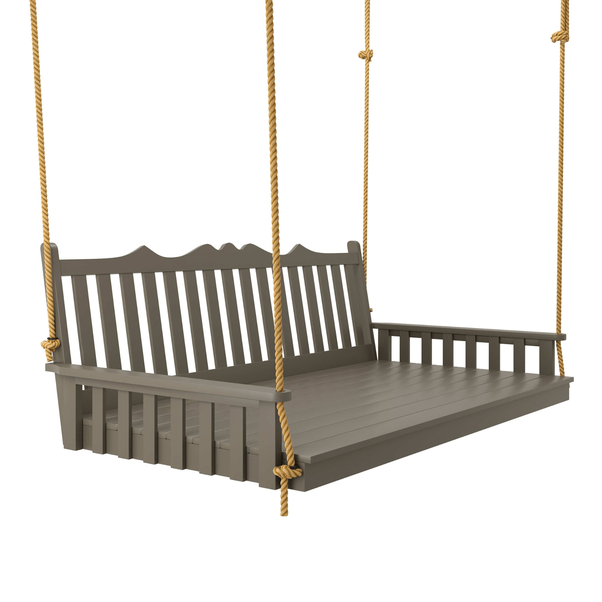 Keystone Amish Co. 6 Foot York Porch Swing Bed, Olive Grey Paint
