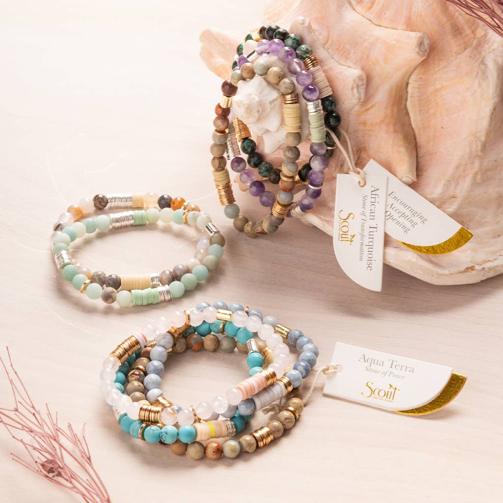 Intermix Stone Stacking Bracelet - Rose Quartz