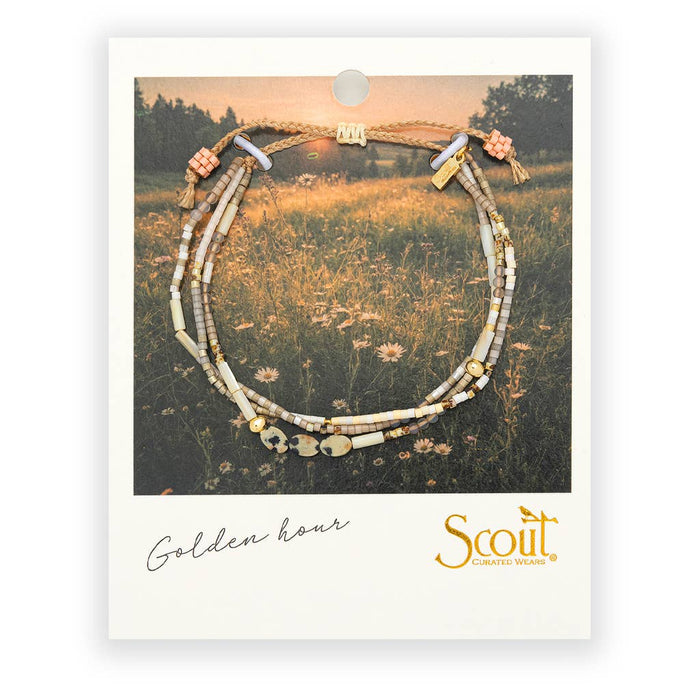 Mixed Media Bracelet - Joy/Dalmatian Jasper/Gold