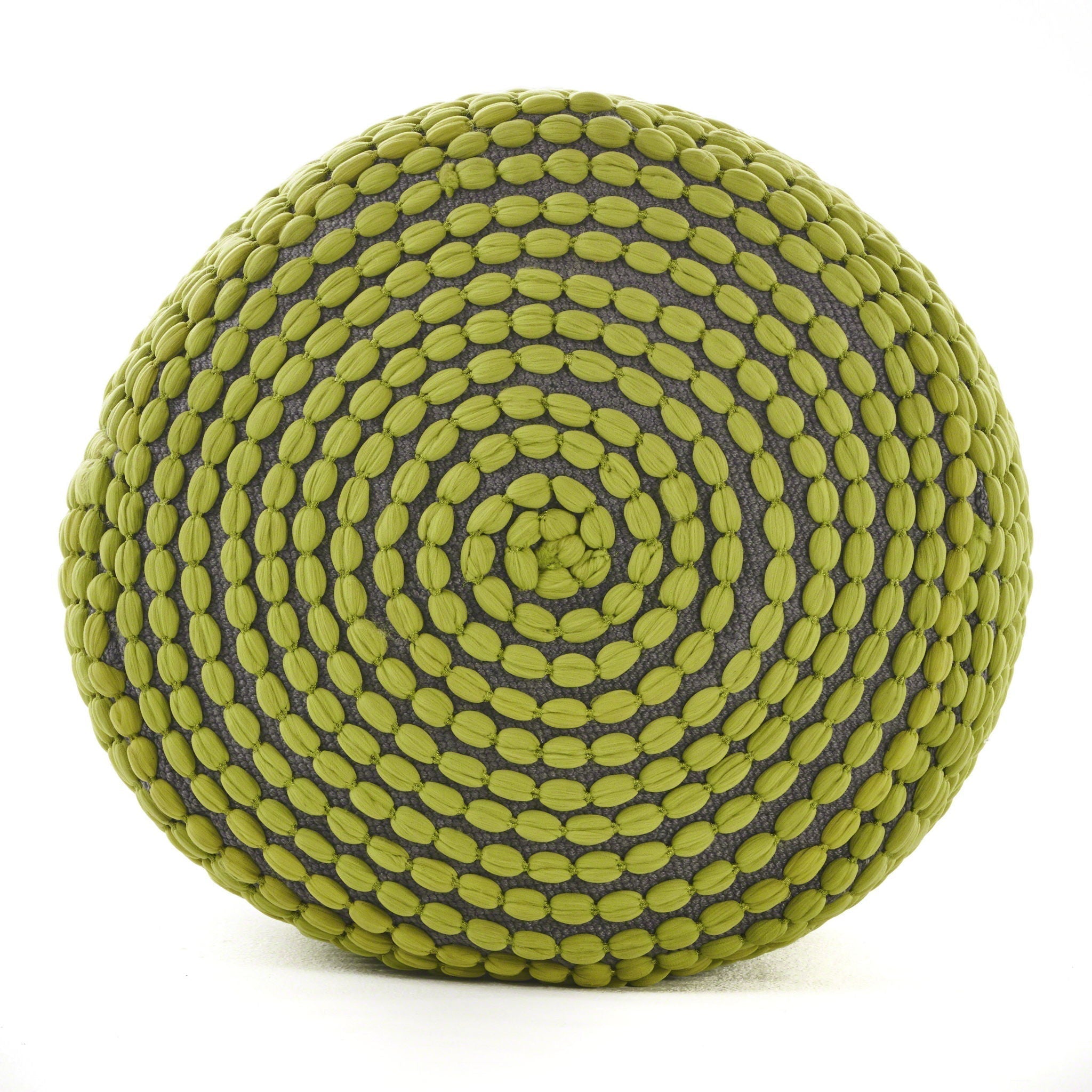 River Handcrafted Cylindrical Pouf in Water Resistant Fabric