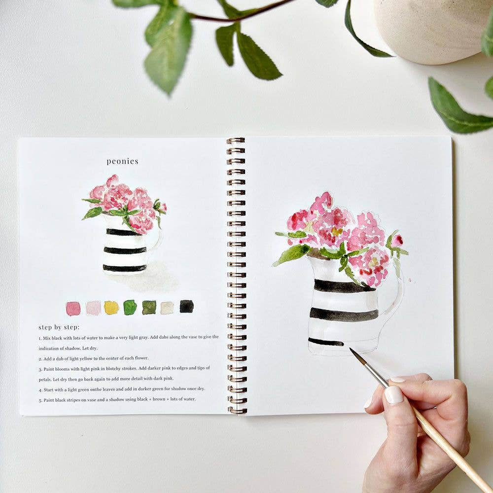 Bouquets Watercolor Workbook