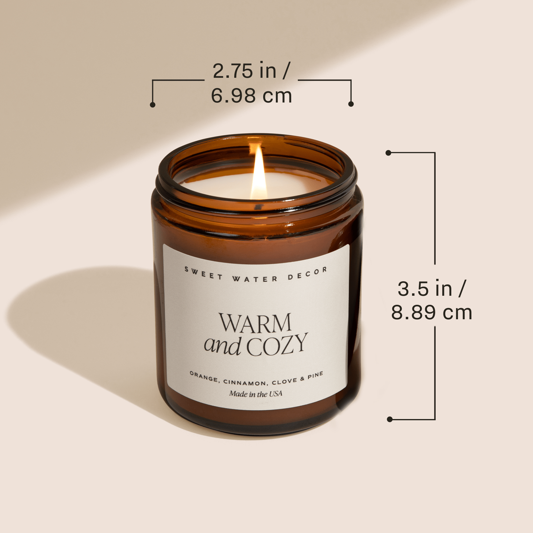Salt and Sea Soy Candle - Amber Jar - 9 oz