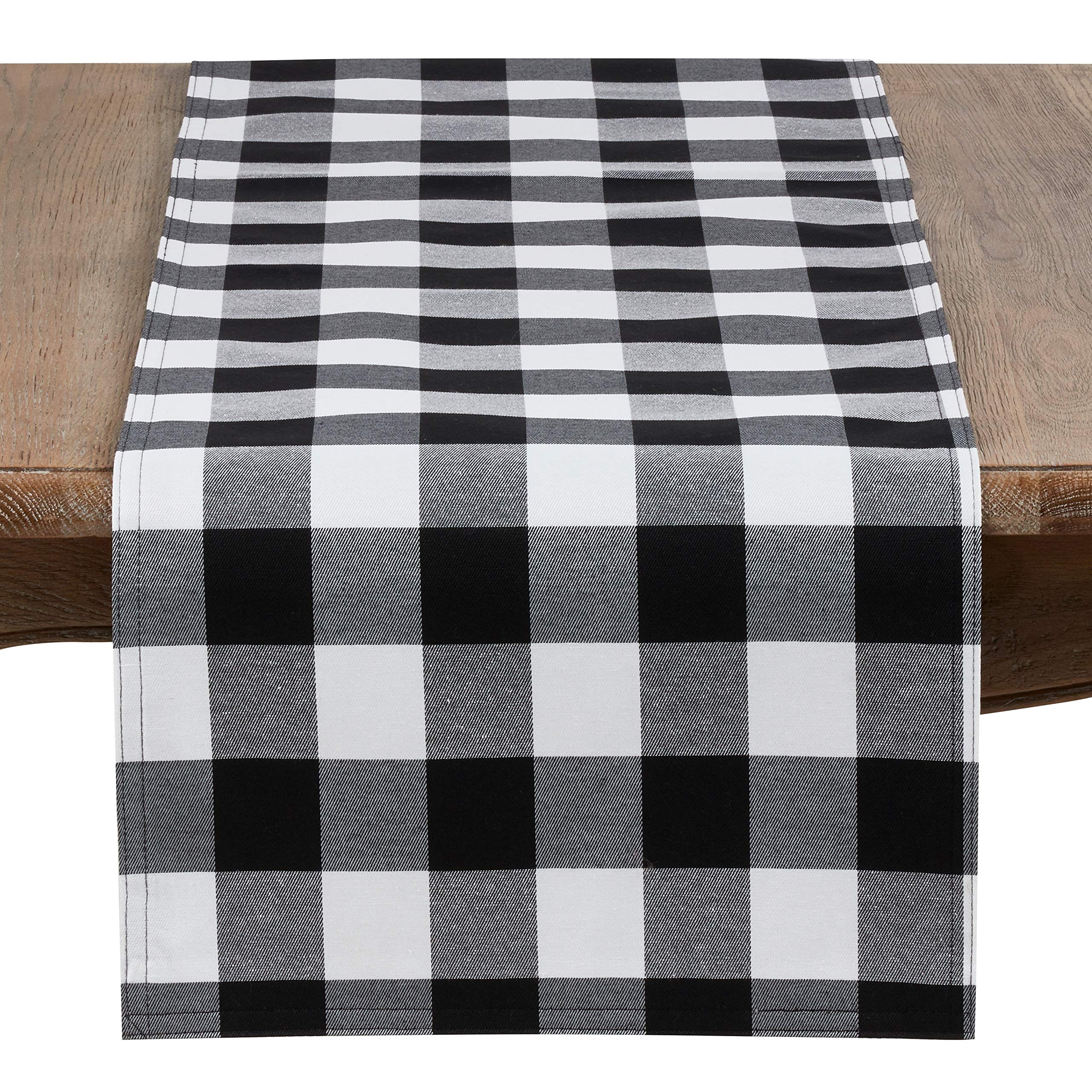 Fennco Styles Buffalo Plaid Collection Classic Checked Cotton Blend Table Linens