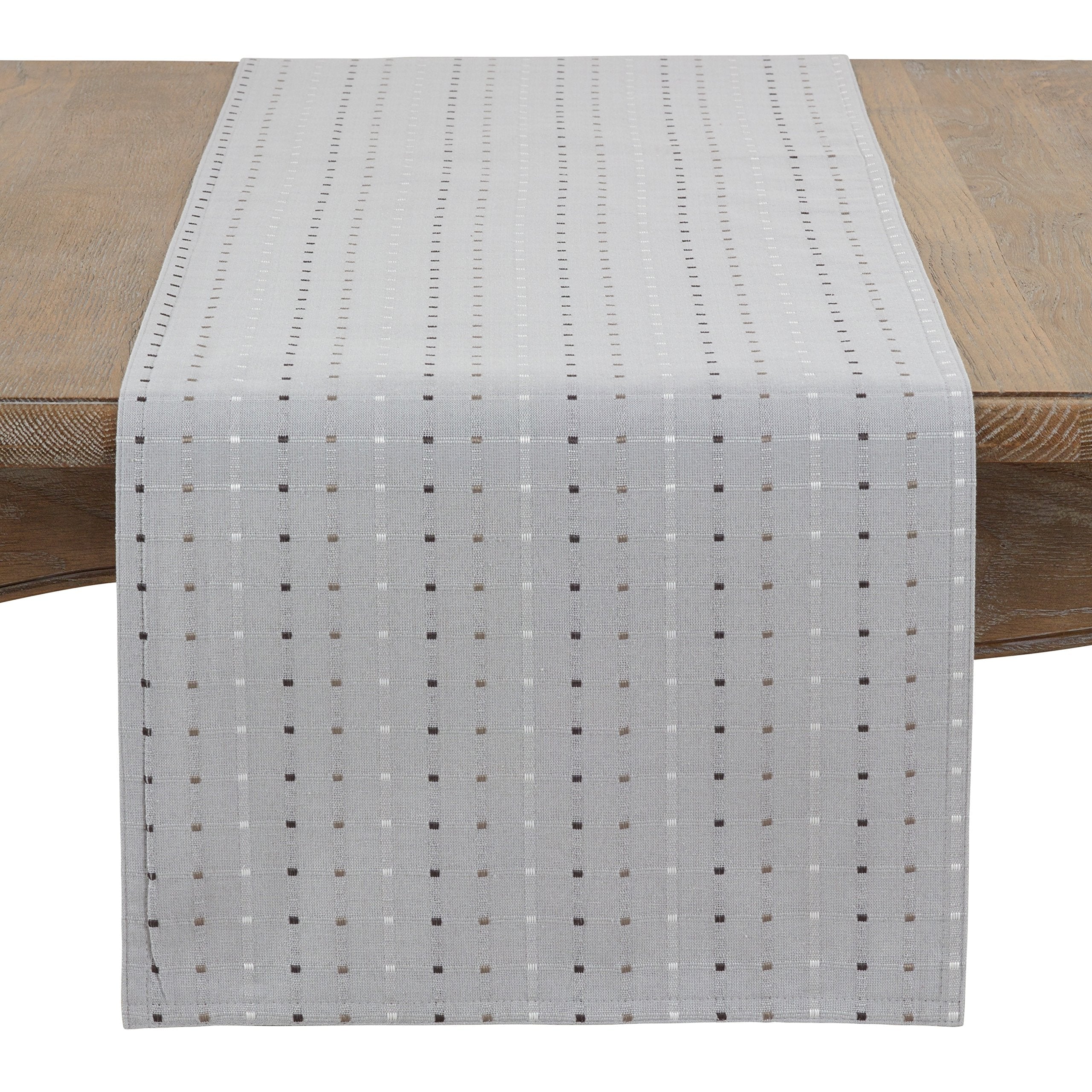 Fennco Styles Modern Stitched Line Table Runner - Stripe Table Cover for Home Décor, Dining Table, Banquet, Family Gathering and Special Occasion