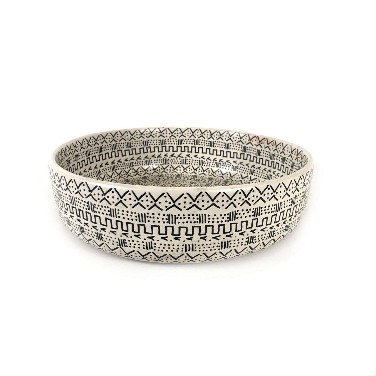 Mud Cloth Natural Bowl - 10"