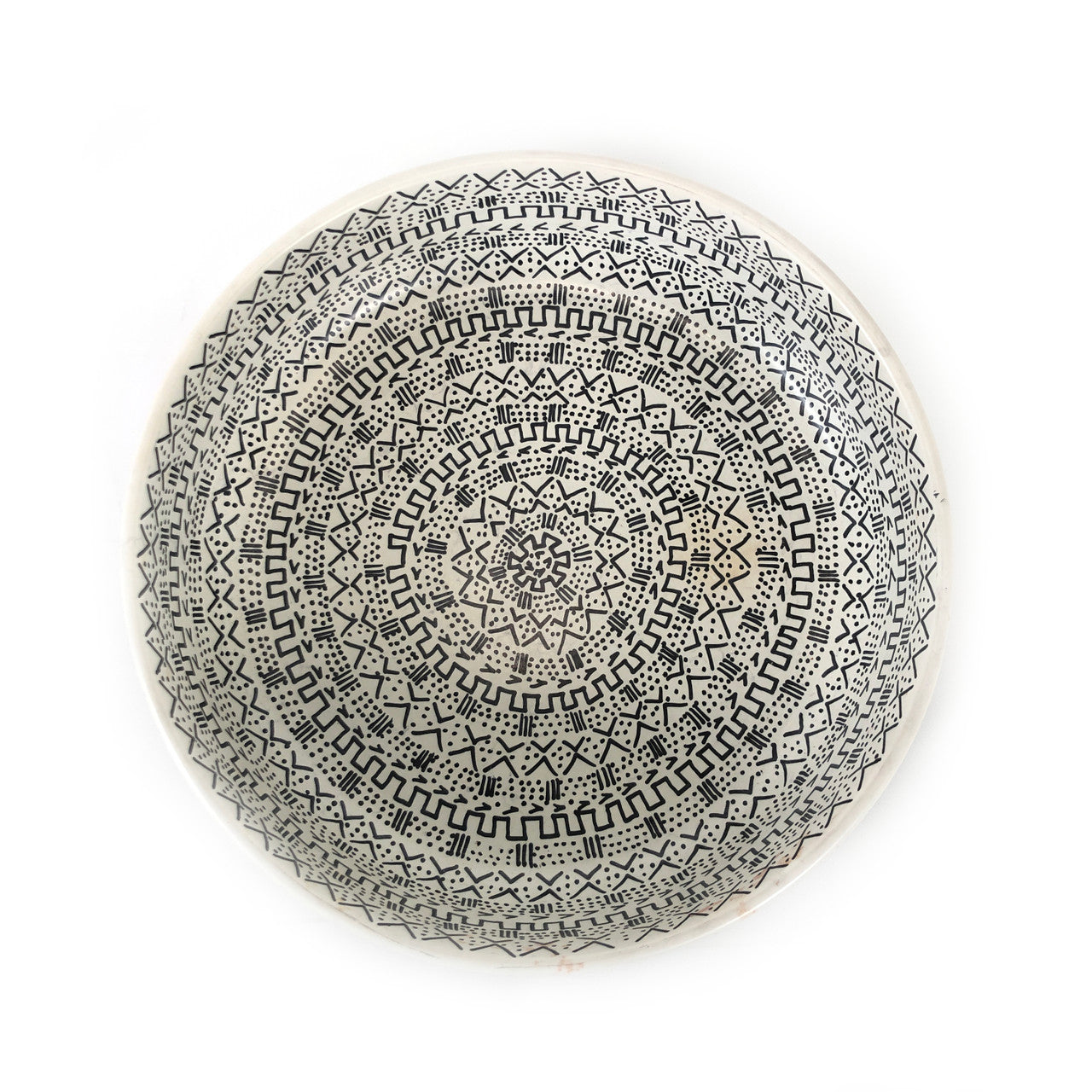 Mud Cloth Natural Bowl - 10"