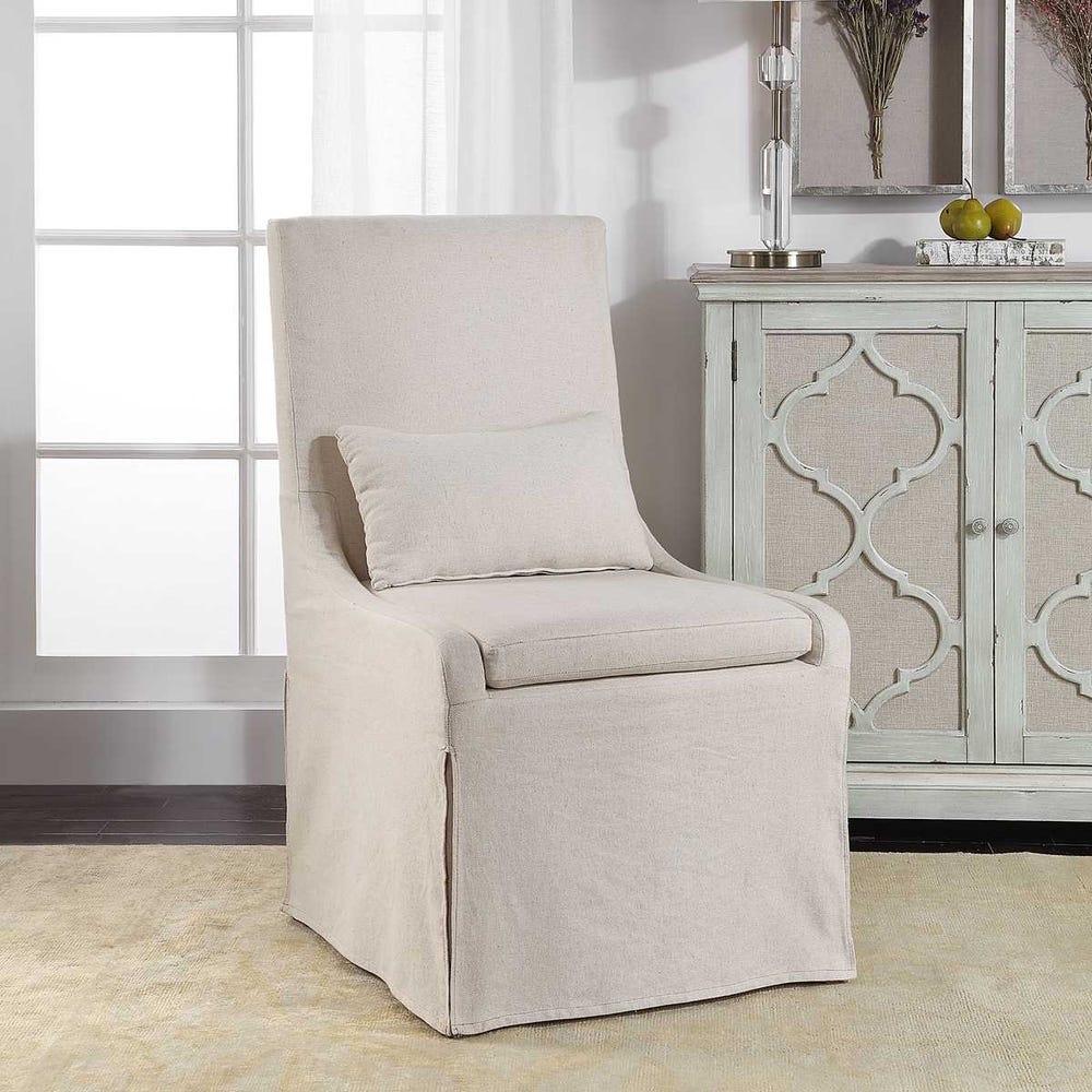 The Ellery Slipcovered Armless Chair