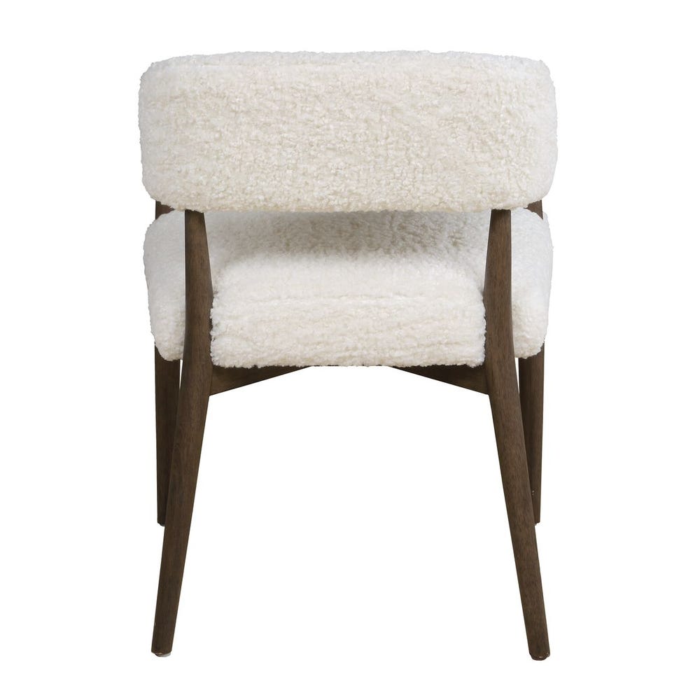 Austell Dining Chair - Dark Walnut, Upholstered