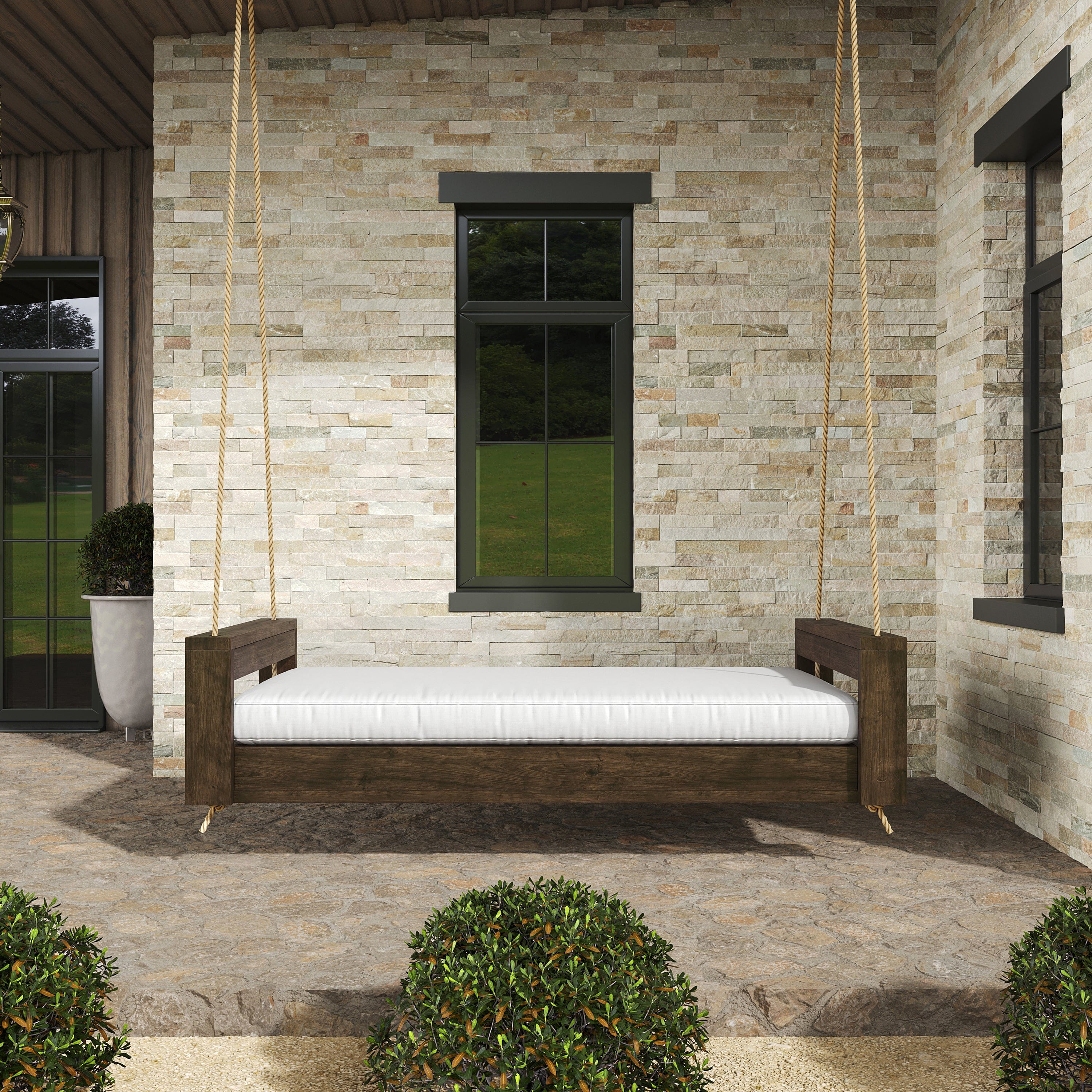 Amish Casual Lancaster Daybed Swing Bed, 6 Ft Cedar