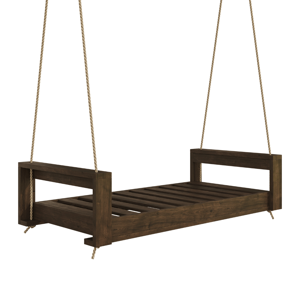 Amish Casual Lancaster Daybed Swing Bed, 5 Ft Dark Walnut with Clearcoat