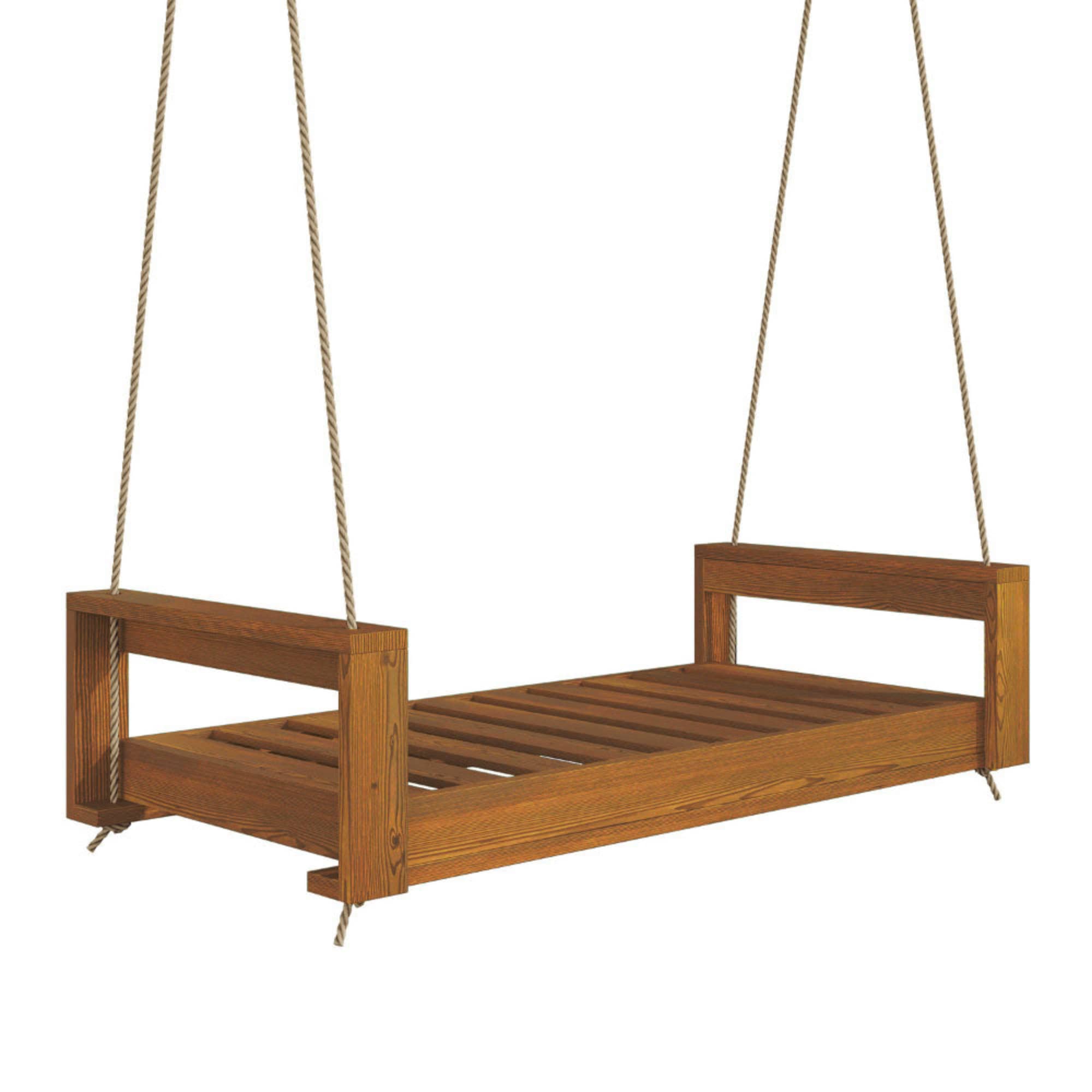 Amish Casual Lancaster Daybed Swing Bed, 5 Ft Oak