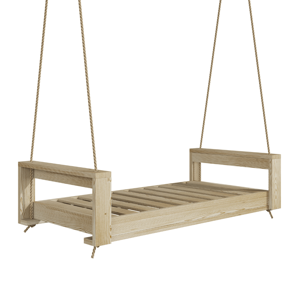 Amish Casual Lancaster Daybed Swing Bed, 5 Ft Unfinished