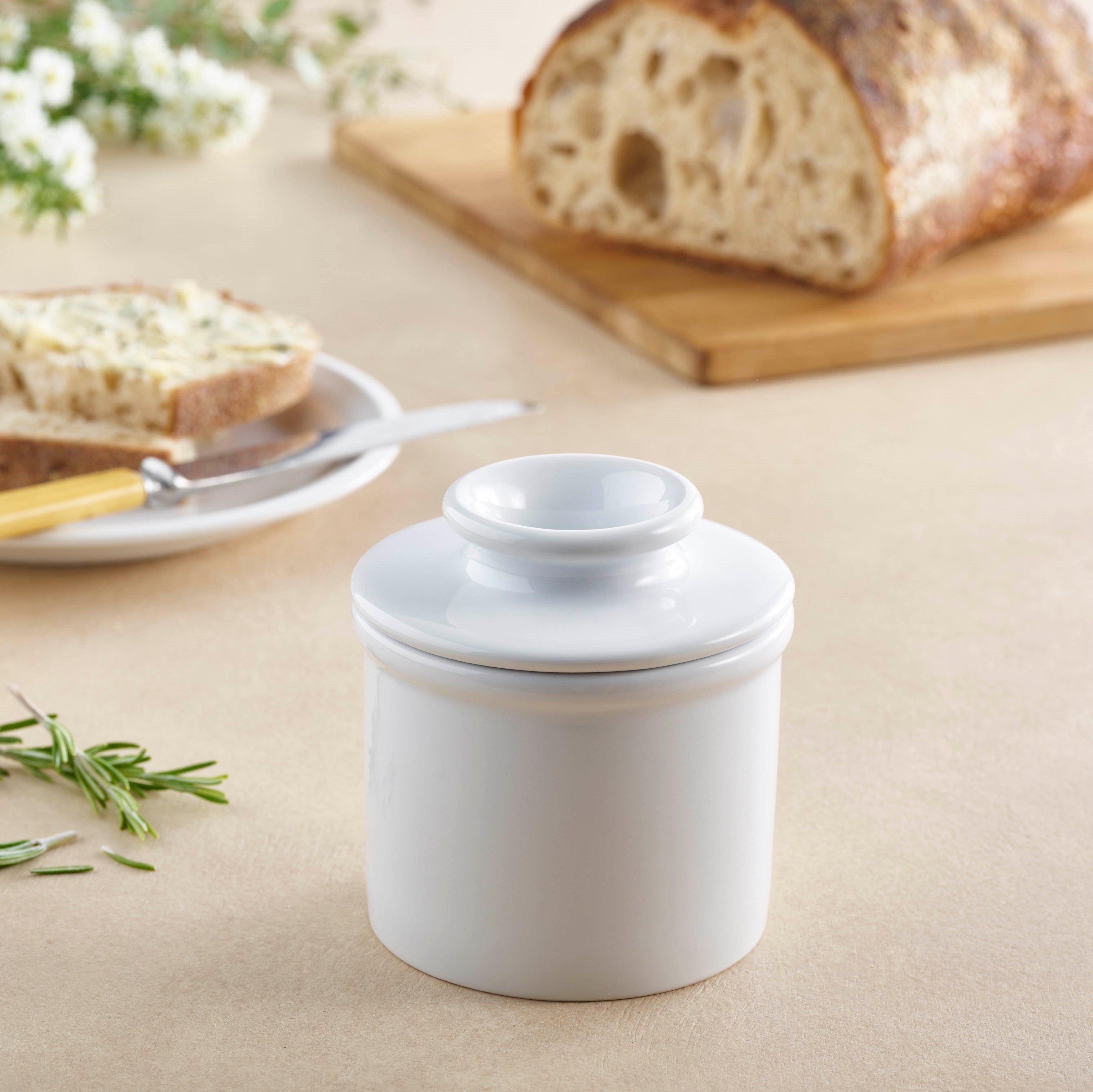 Classic White Butter Bell Crock