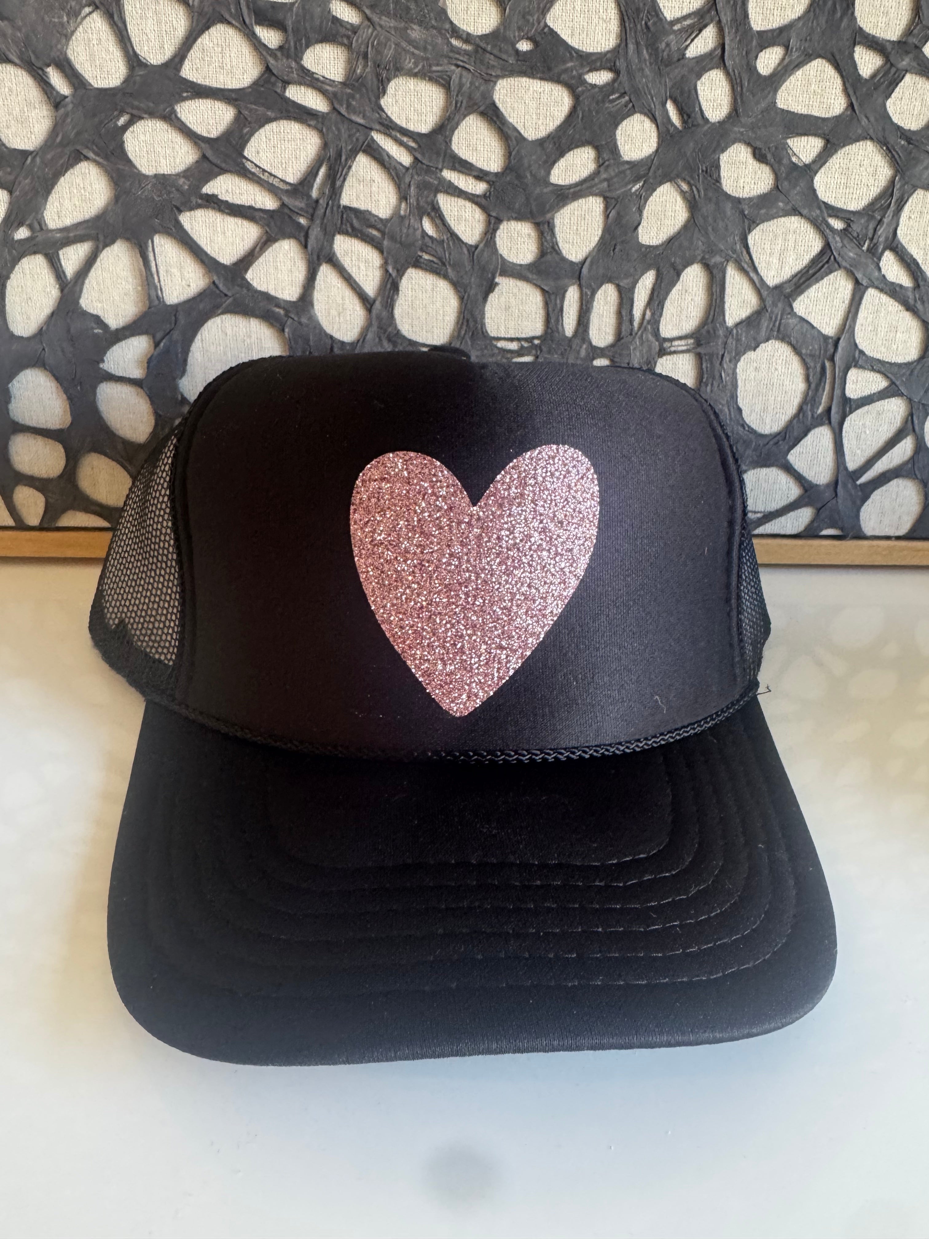 Artsy Heart - Black Trucker Hat