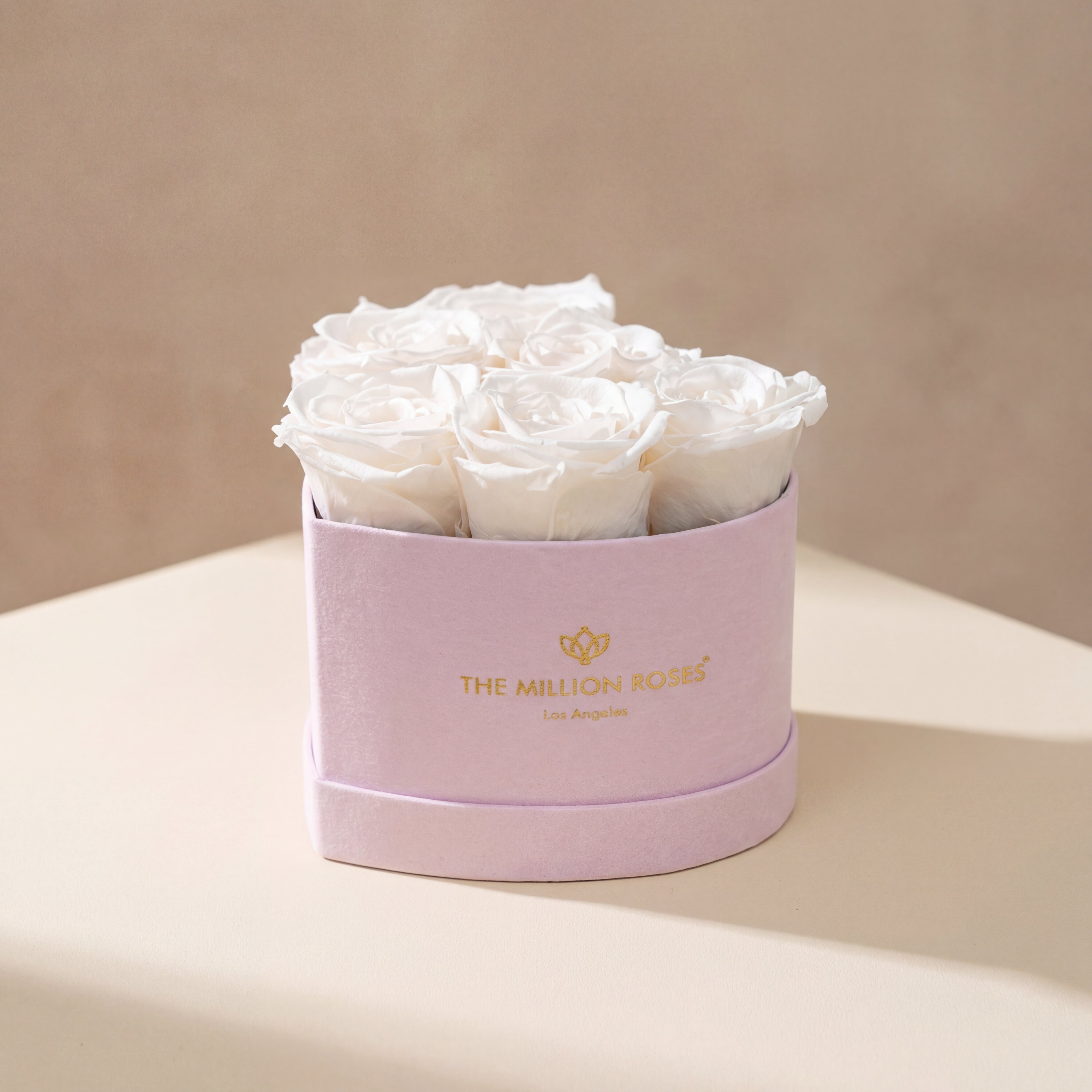 Baby Heart Light Pink Box | White Roses