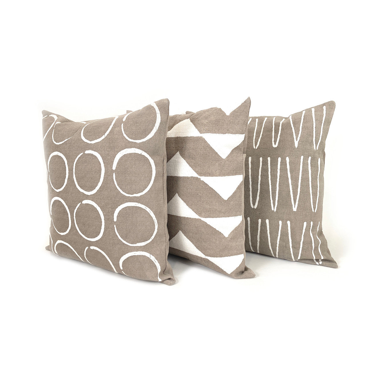 Sadza Triangles Pillow Cover - Savanna Beige