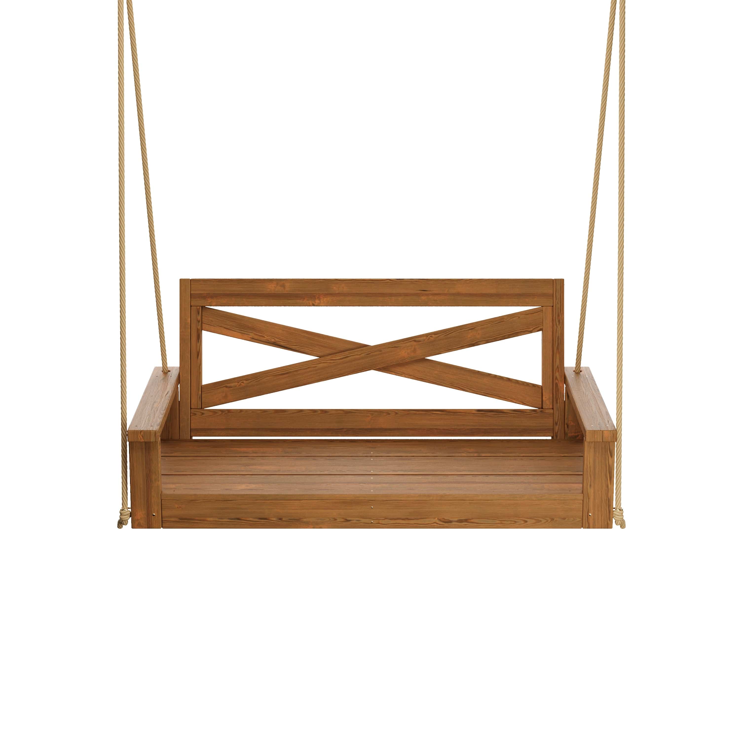 Porchgate Amish Heavy Duty 700 Lb 4-Foot Boardwalk Porch Swing - Oak Stain