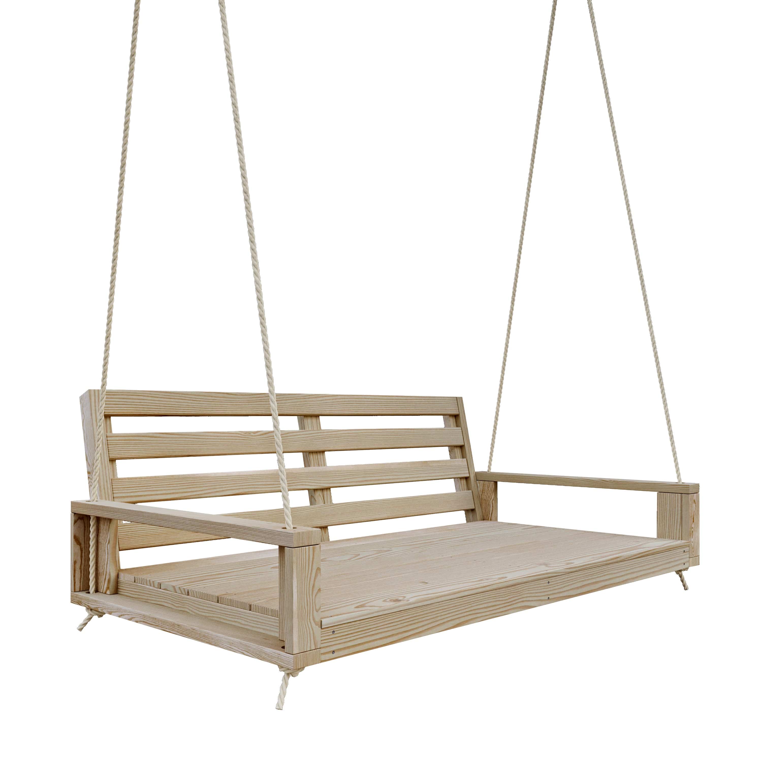 Amish Casual Waterford Hanging Bed Swing for Porch, Twin Unfinished