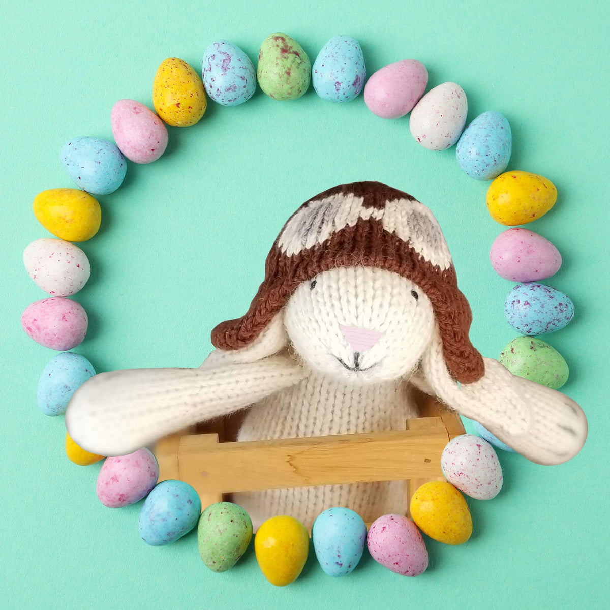White Bunny with Aviator Hat