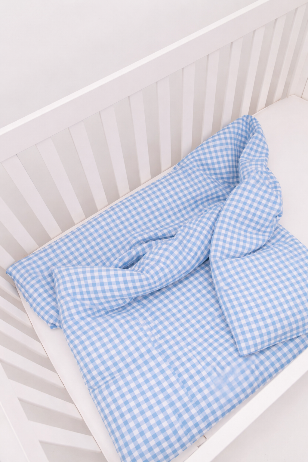 Black Gingham Crib Quilted Blanket