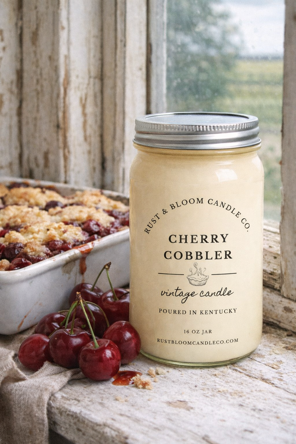 Cherry Cobbler 16 Oz Soy Candle