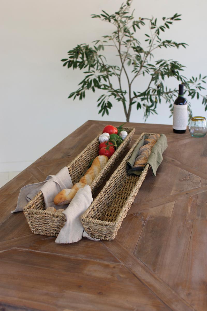 Woven Seagrass Bread Baskets - Set of 2