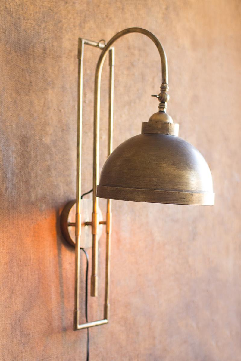 Antique Brass Metal Wall Light