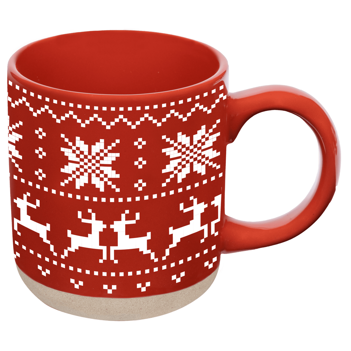 Red Fair Isle Sweater 14 oz Stoneware Coffee Mug