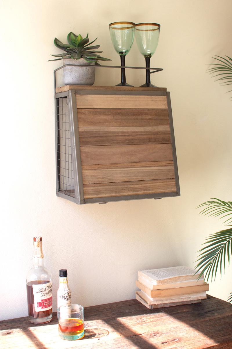 Fold-Down Wall Bar Shelf