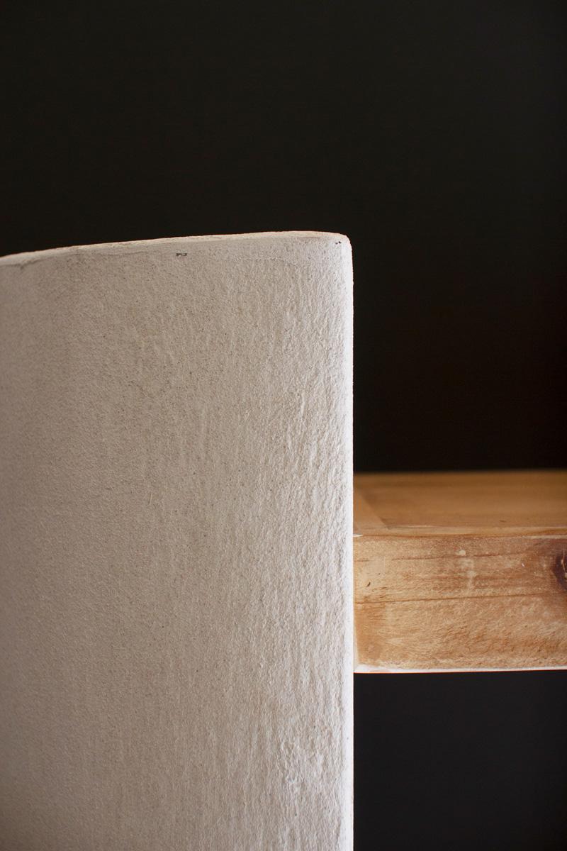 Textured Four-Shelf Wood Display Unit