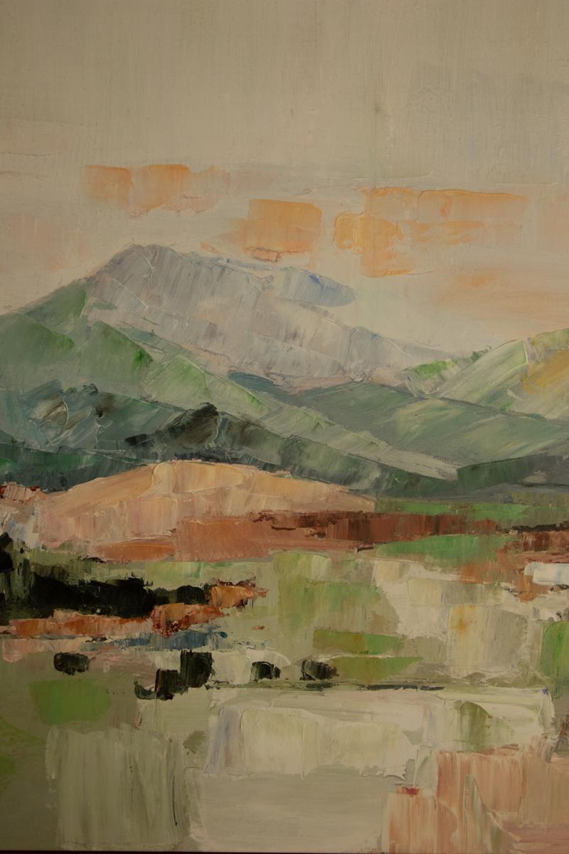 Framed Mountain Landscape Painting