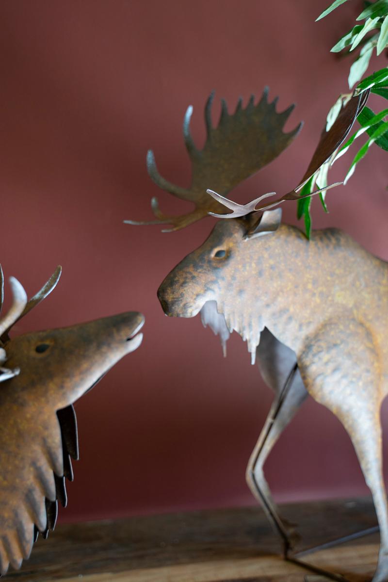 Rustic Metal Elk Sculpture