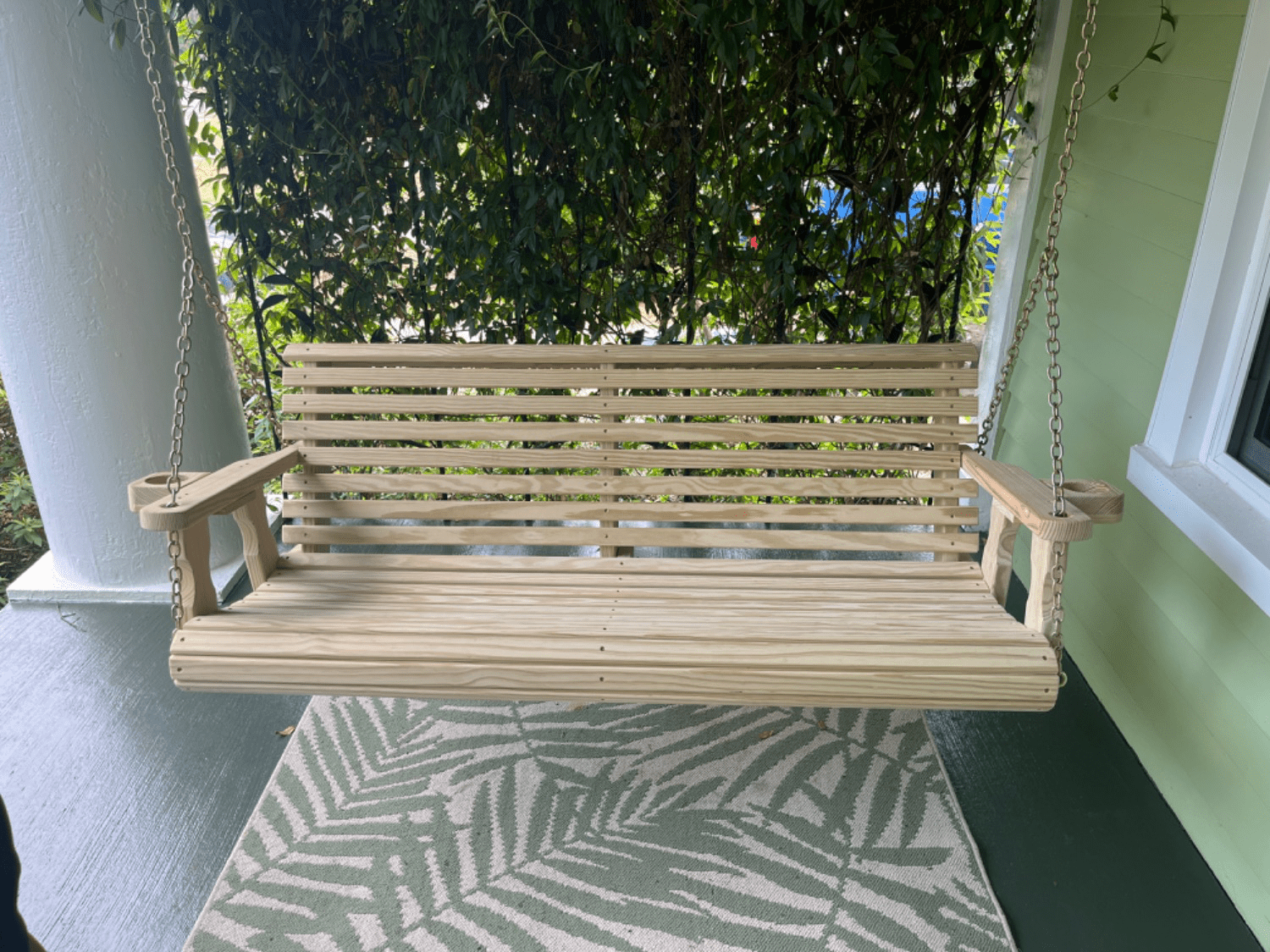 Amish Casual 3 Foot Unfinished Roll Back Porch Swing