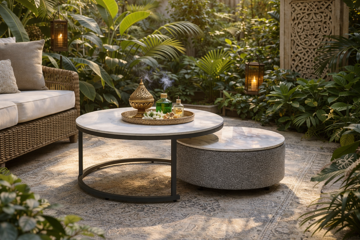 Serene Outdoor Modern Outdoor Coffee Table - Grey