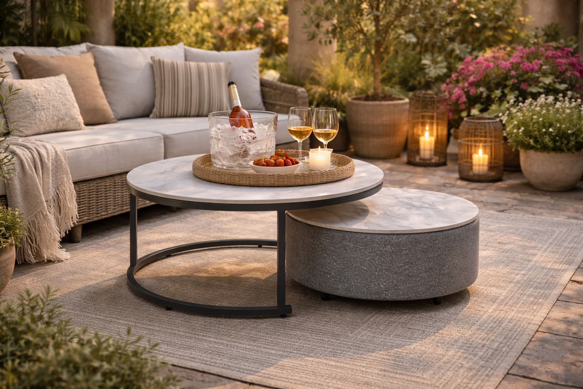 Serene Outdoor Modern Outdoor Coffee Table - Grey