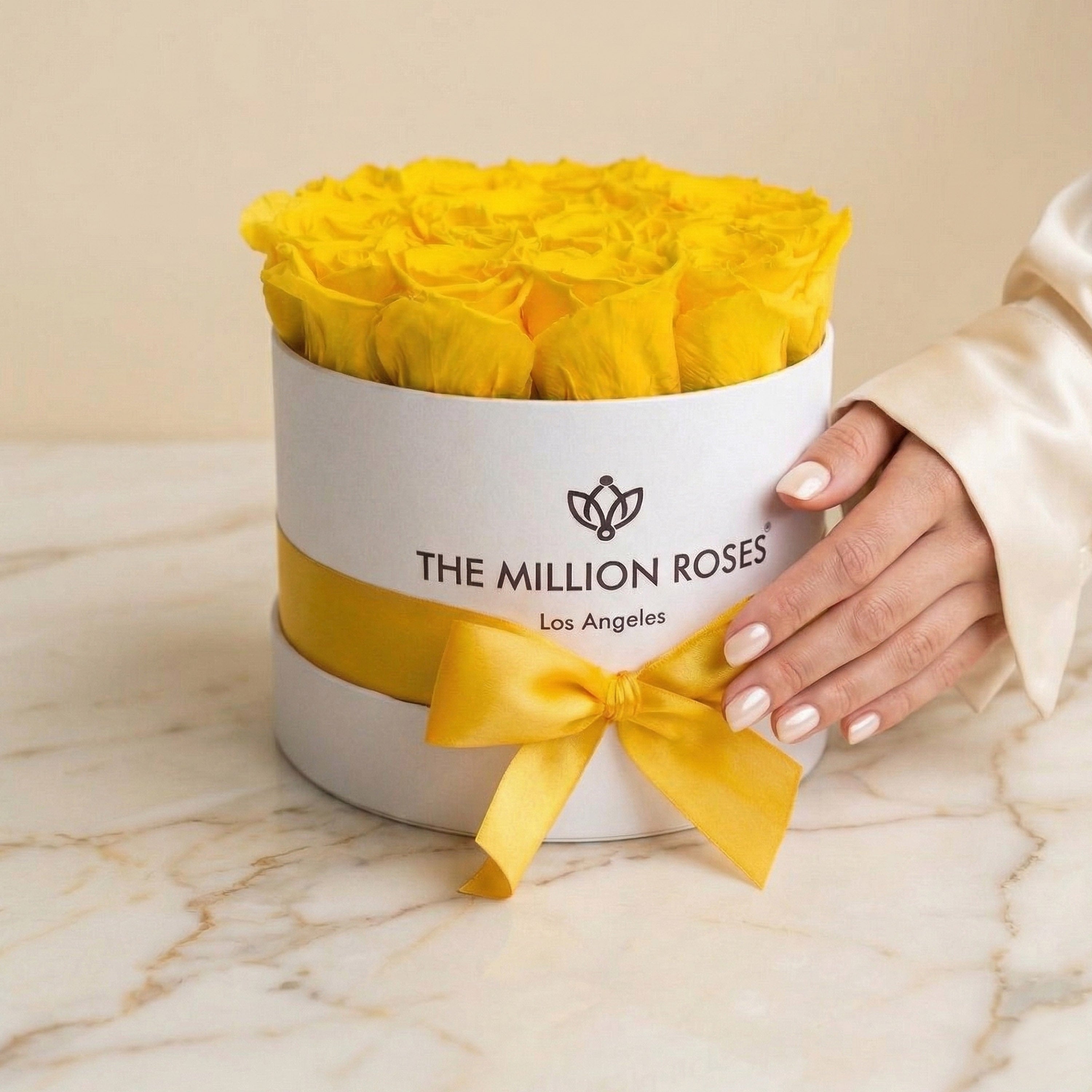 Classic White Box | Yellow Roses