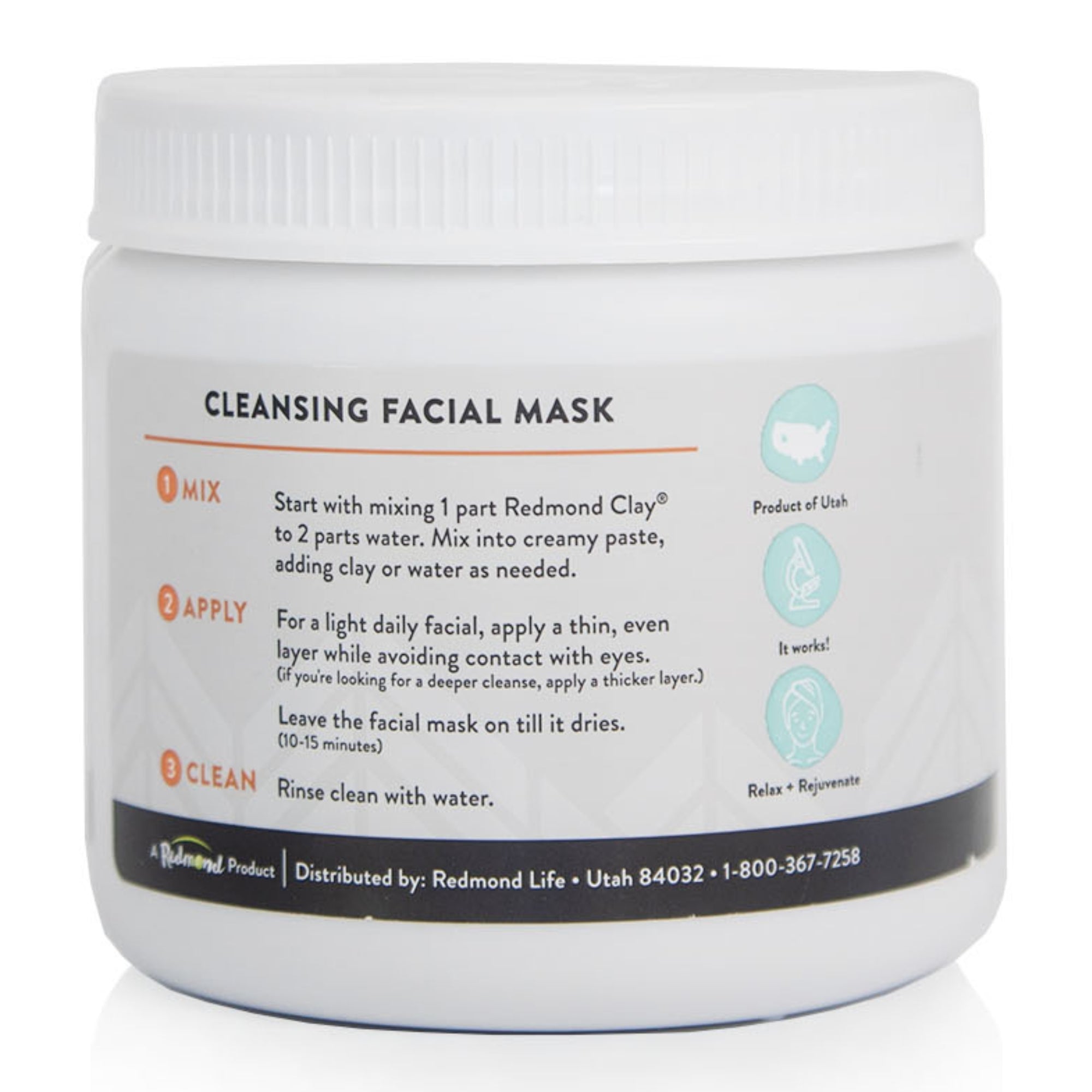 Redmond Ready-to-mix Bentonite Clay 10 oz Jar