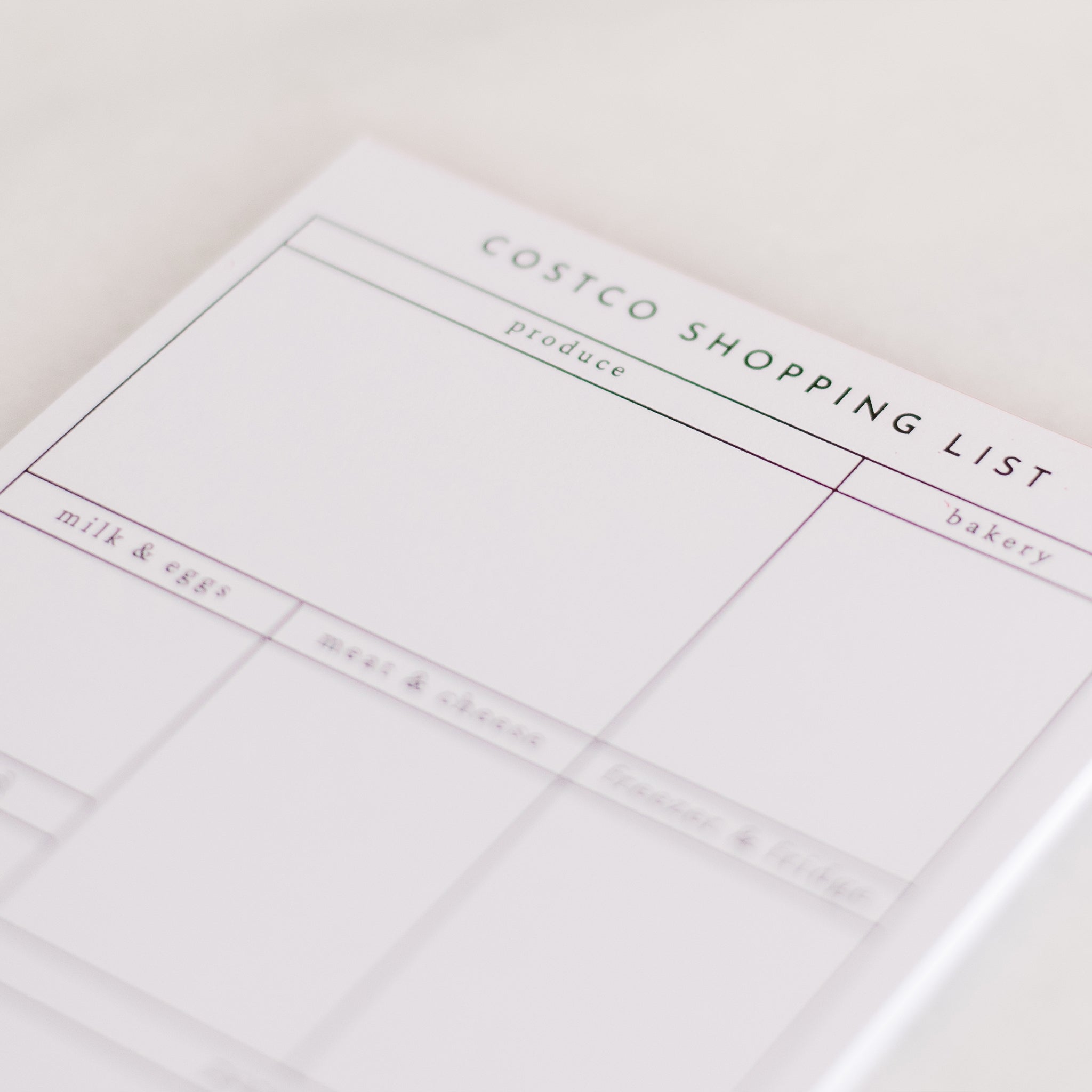 Costco Shopping List Notepad