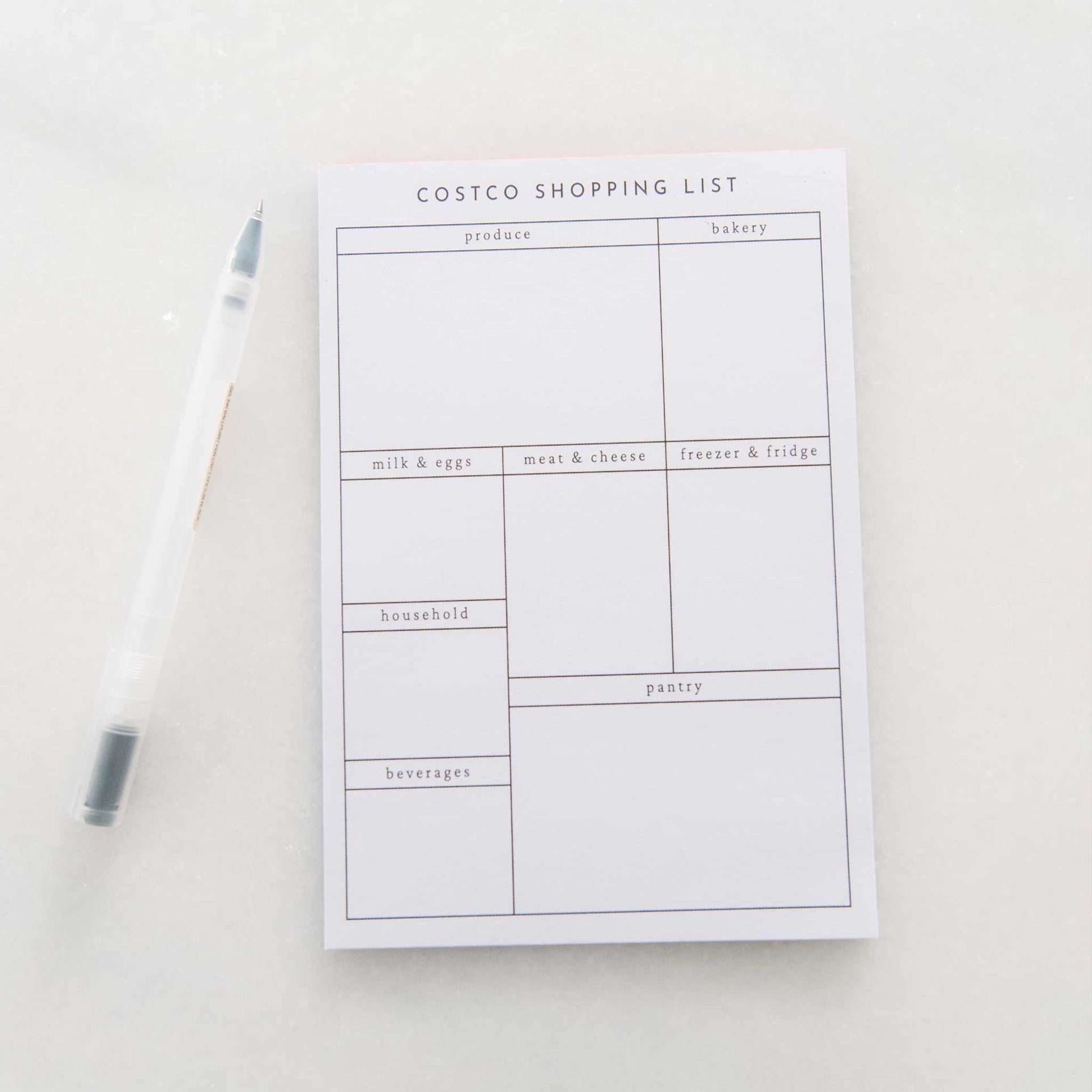 Costco Shopping List Notepad