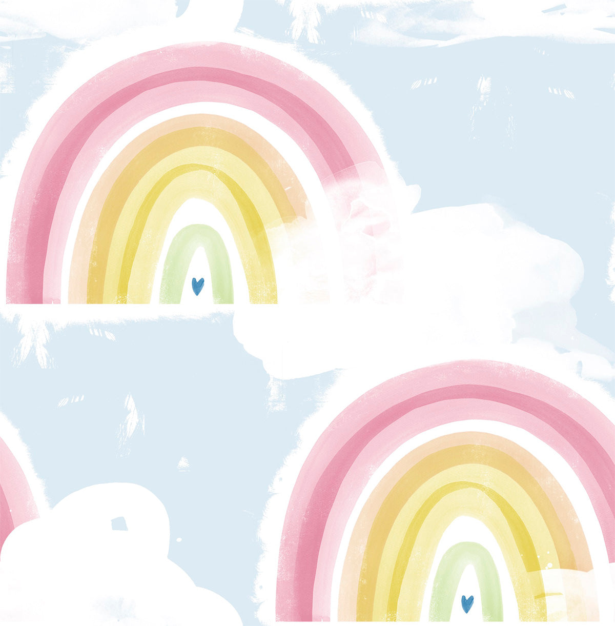 Day Dreamers Kids Rainbow Unpasted Wallpaper