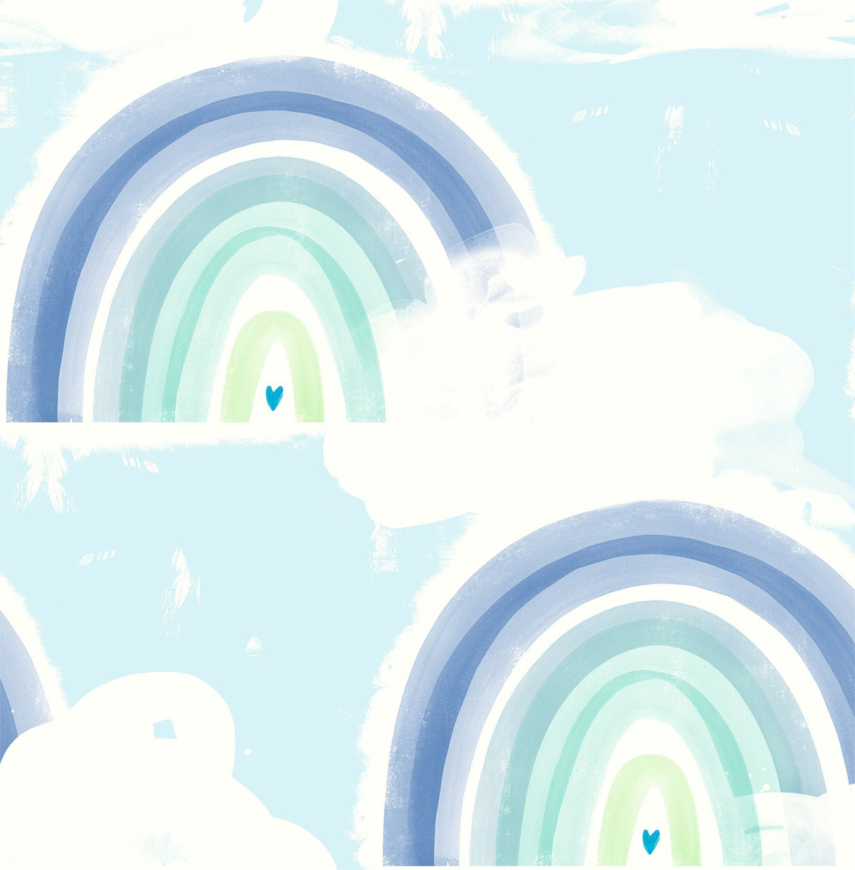 Day Dreamers Kids Rainbow Unpasted Wallpaper