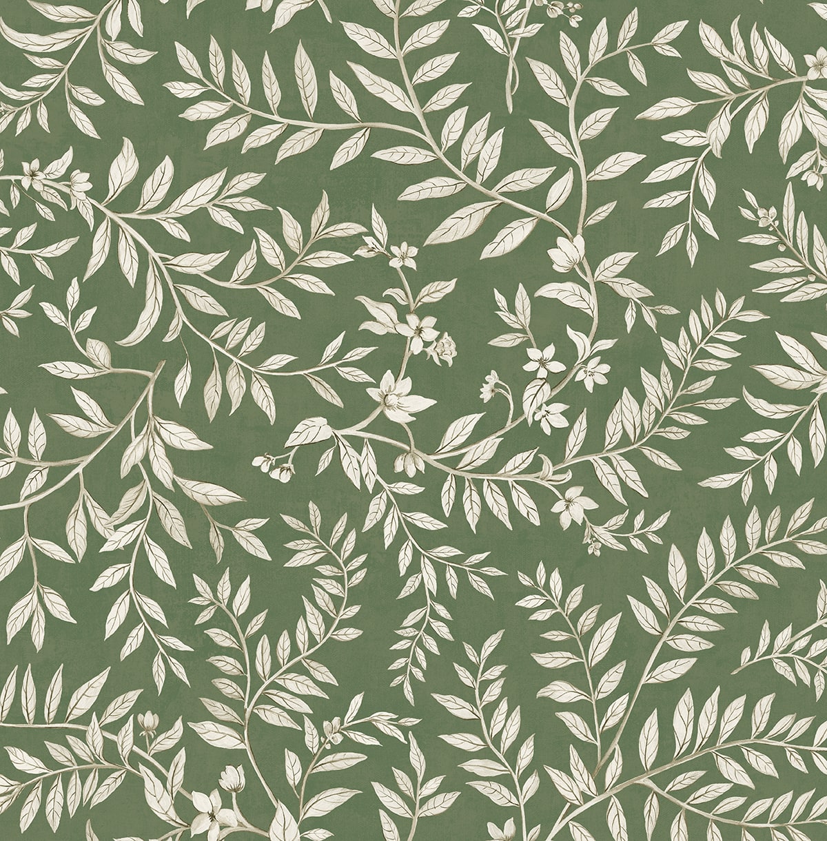 Vining Leaf Trail Premium Matte Non-Woven Peel and Stick Wallpaper