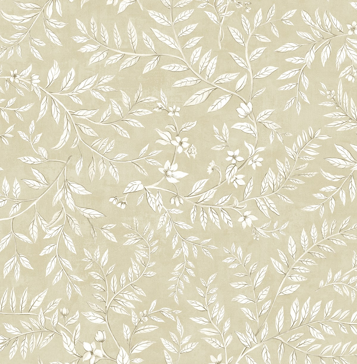 Vining Leaf Trail Premium Matte Non-Woven Peel and Stick Wallpaper