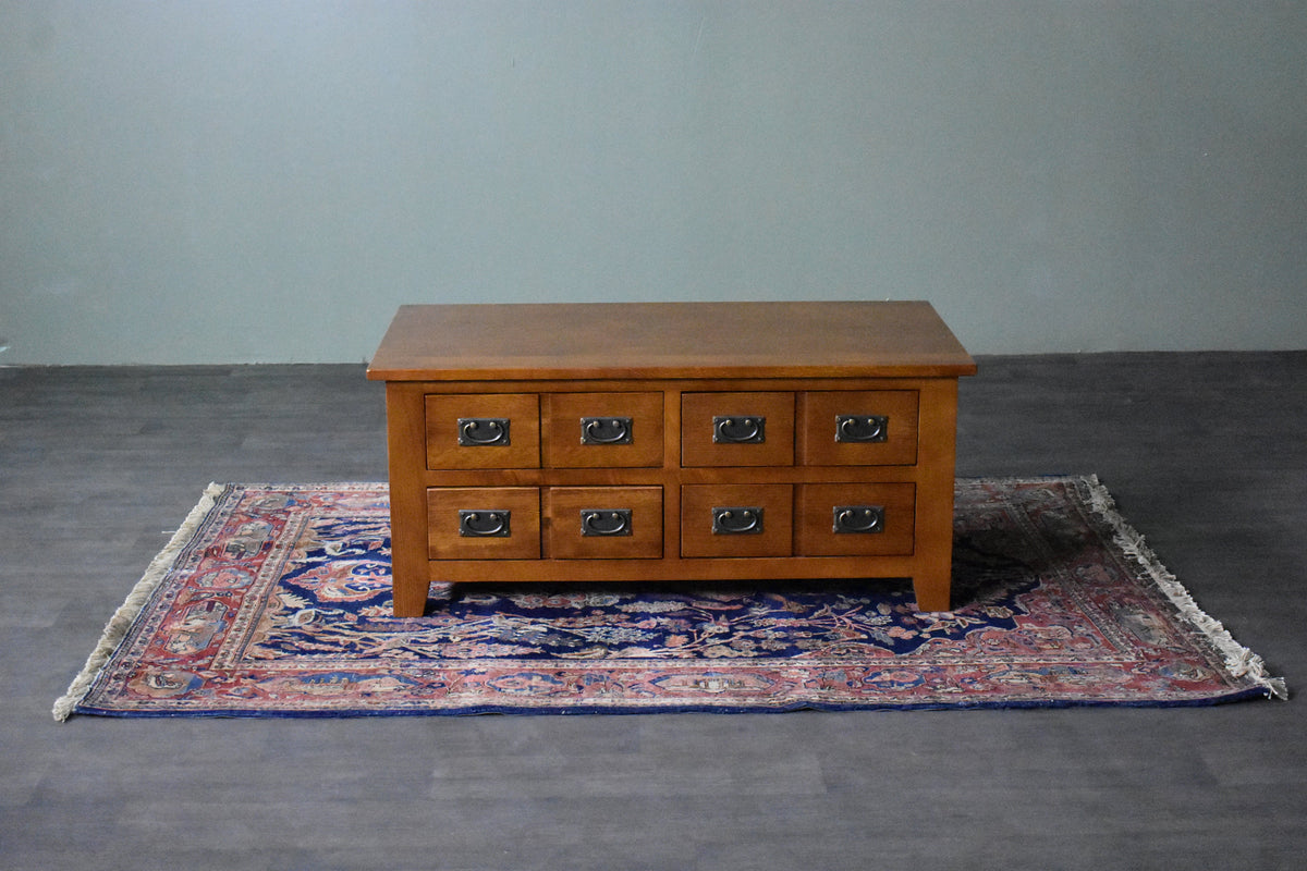 Mission 8 Drawer Coffee Table