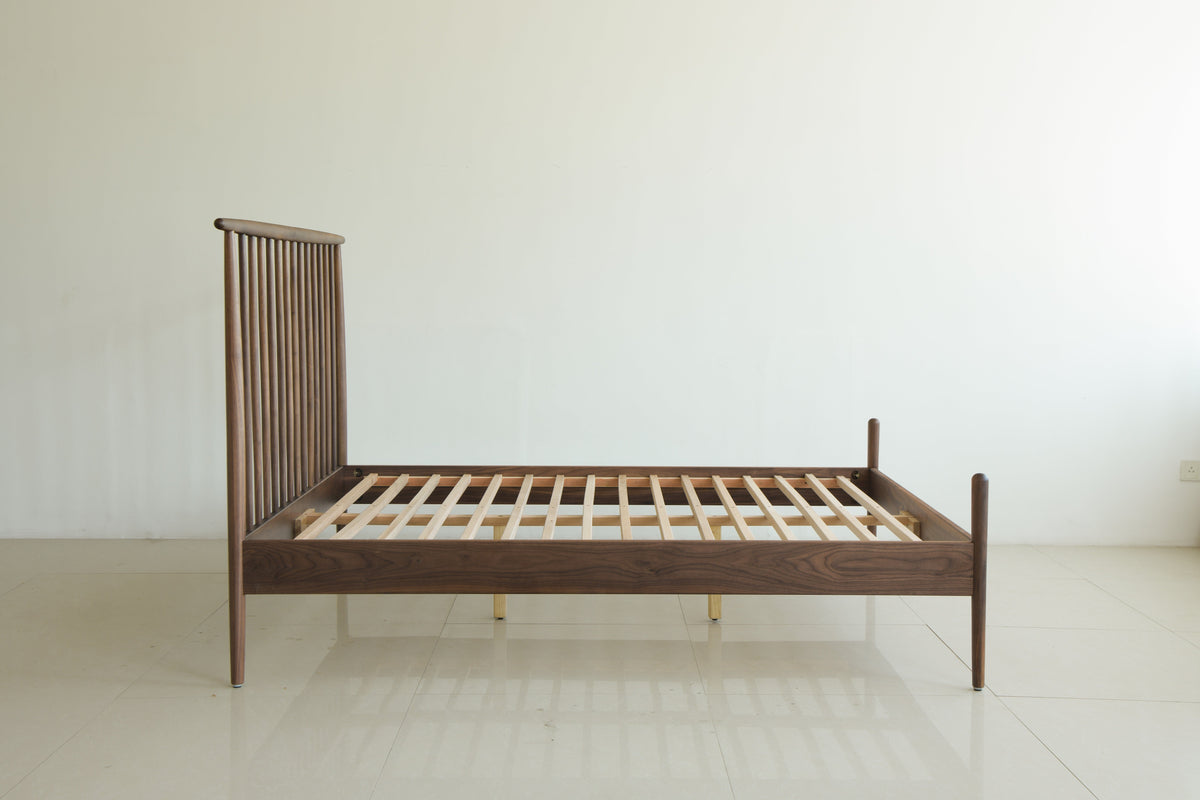 Isabella Mid Century Bedroom Set - Solid Black Walnut
