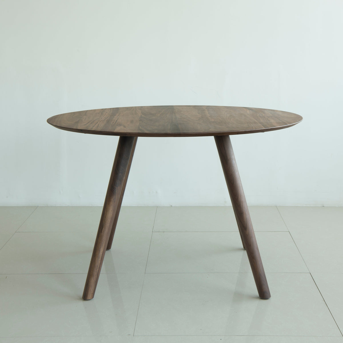 Isabella Mid Century round dining table set - American Black Walnut